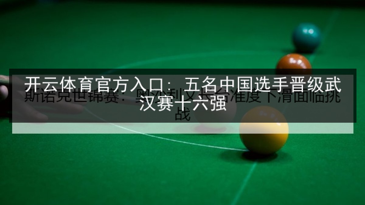 开云体育官方入口: 五名中国选手晋级武汉赛十六强